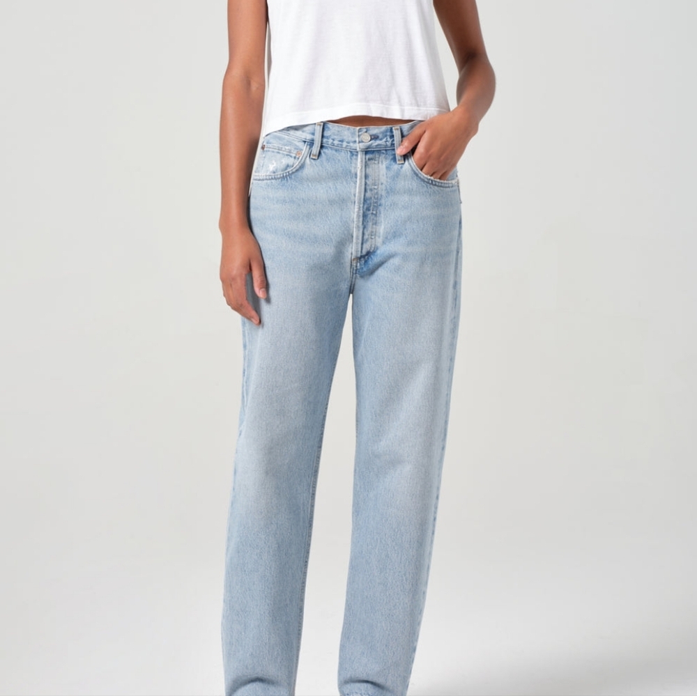 Agolde Light Blue Straight Leg Jeans